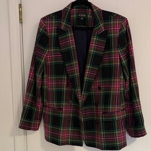 J. Crew Multicolor Plaid Blazer